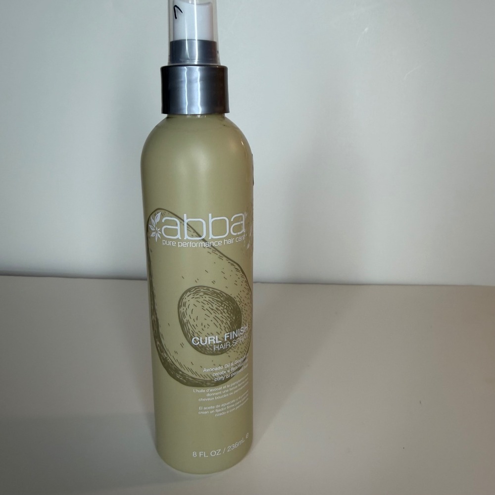 ABBA Pure Performance Curl Finish Hair Spray 8oz Avocado Grapefruit Firm Hold